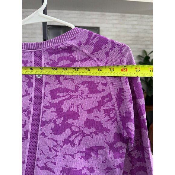 Lululemon Heathered Tender Violet Swiftly Tech Long Sleeve Crew Neck Top Size 8 - Picture 5 of 7